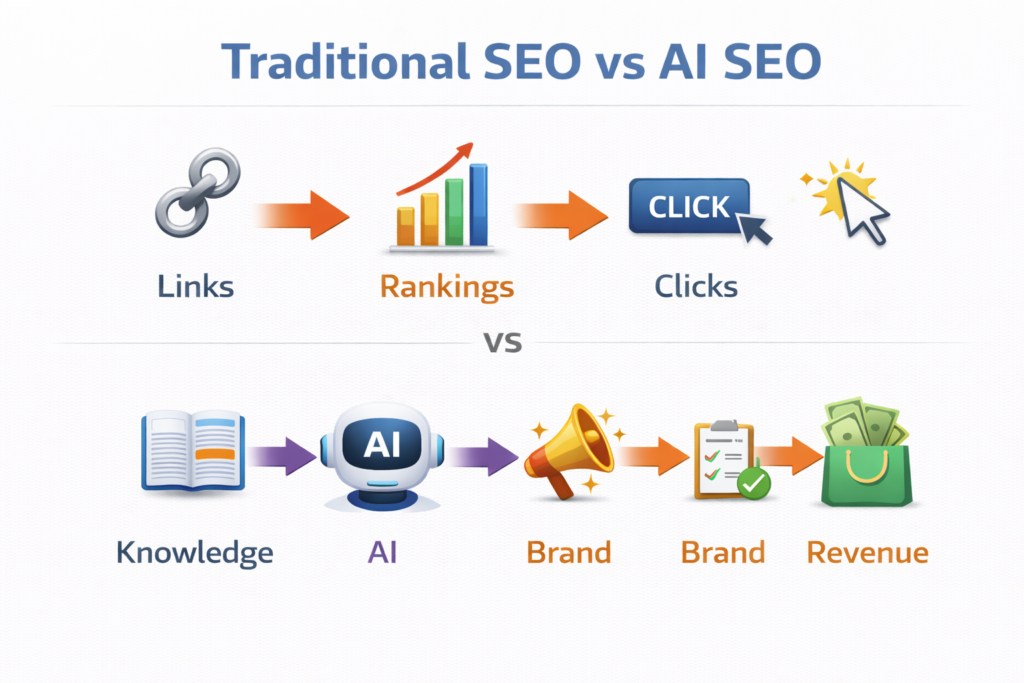 Traditional SEO vs AI SEO
