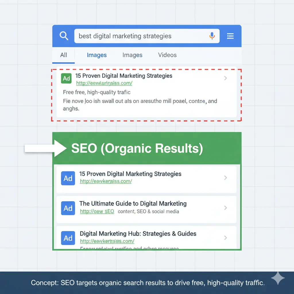 search engine optimization seo example showing organic google results