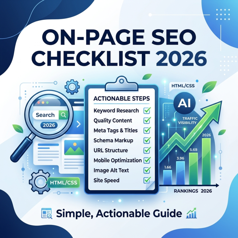 On-Page SEO Checklist for 2026 (Simple, Actionable Guide)